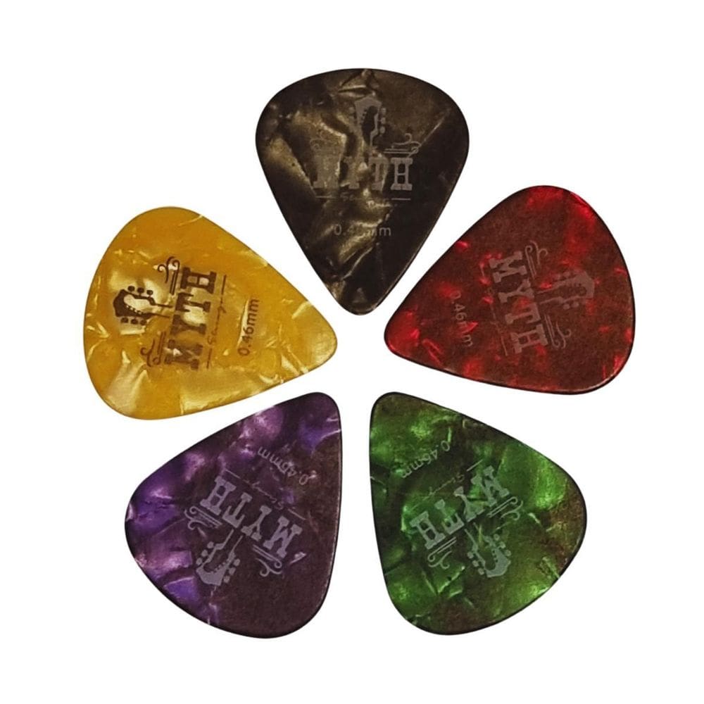 Kit 5 Palheta Celulóide Cores 0.46 Myth