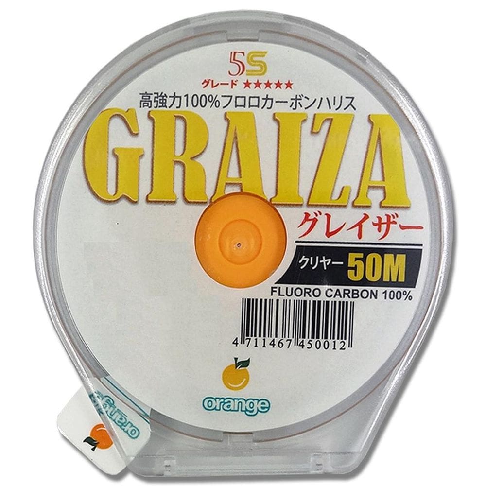 Linha Líder Fluor Carbon Orange Graiza 5Lb - 0.185Mm - 50M