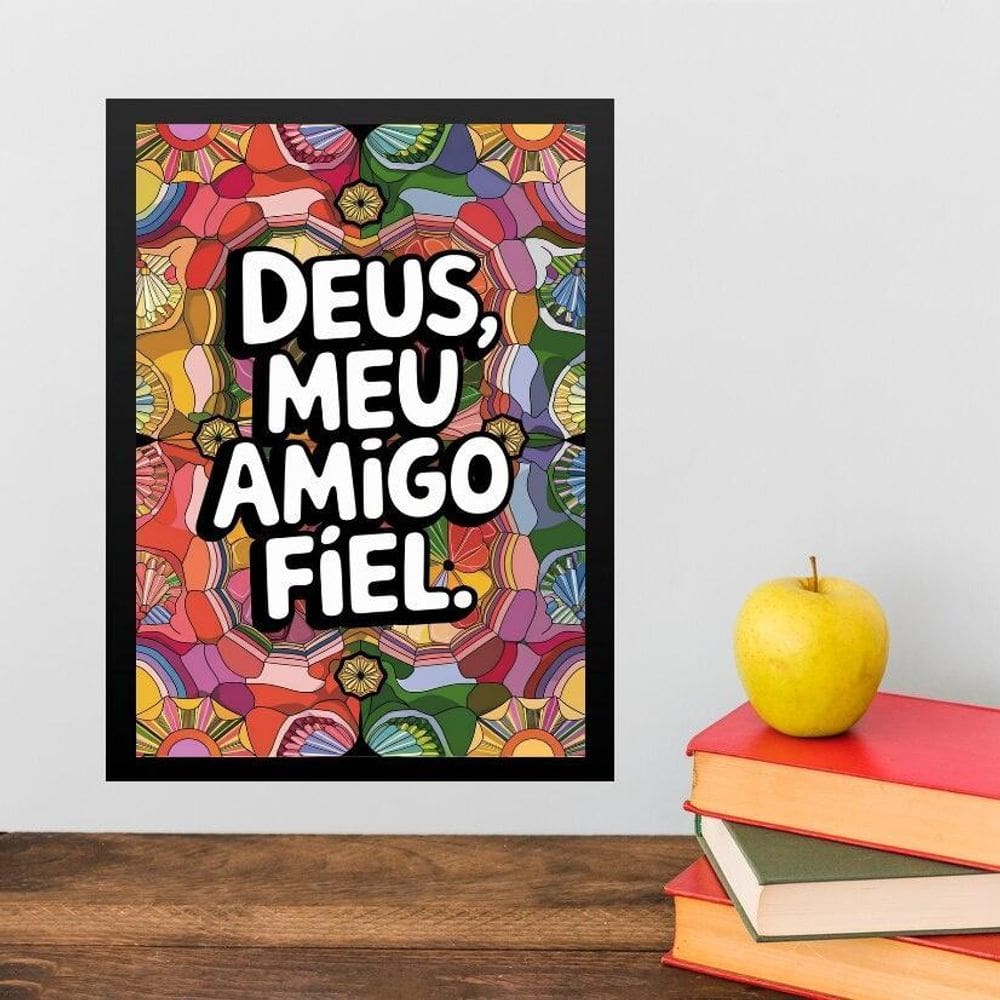 Quadro Deus Meu Amigo Fiel 24X18Cm
