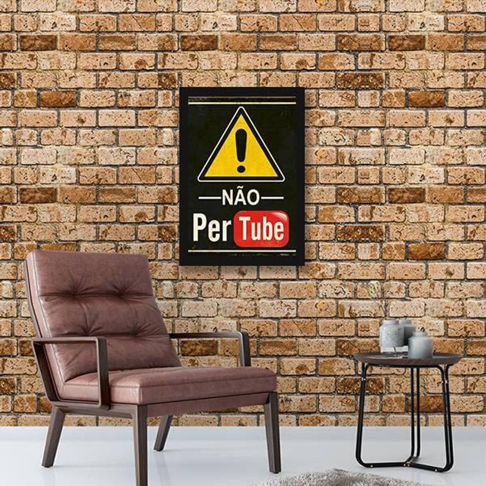 Quadro Decorativo Não Pertube 34X23Cm - Moldura Branca