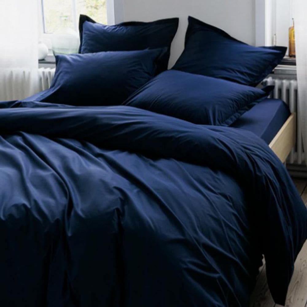 Jogo De Cama Casal Comum Marinho 6 Peças Edredom 240X240Cm