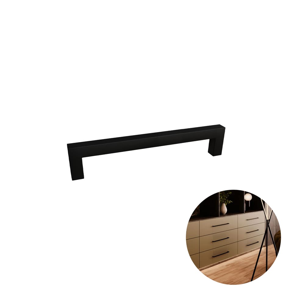 Puxador 128 Mm Inox Preto Rezzo Il811