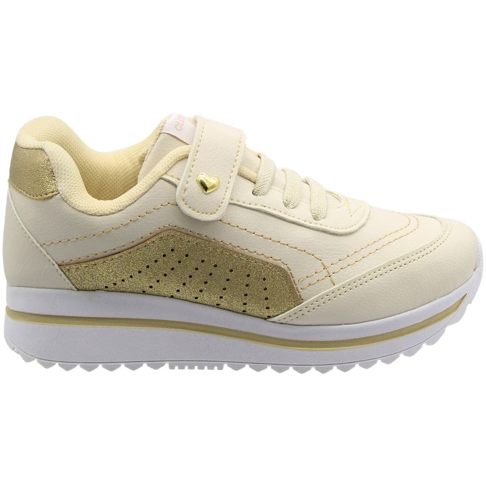 Tênis Jogging Infantil Club Happy Cadarço Elástico Menina