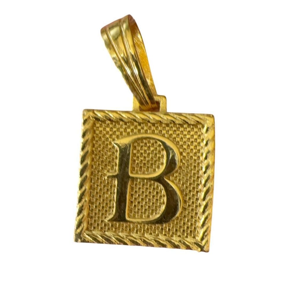 Pingente Letra Borbada - Banhado A Ouro 18K