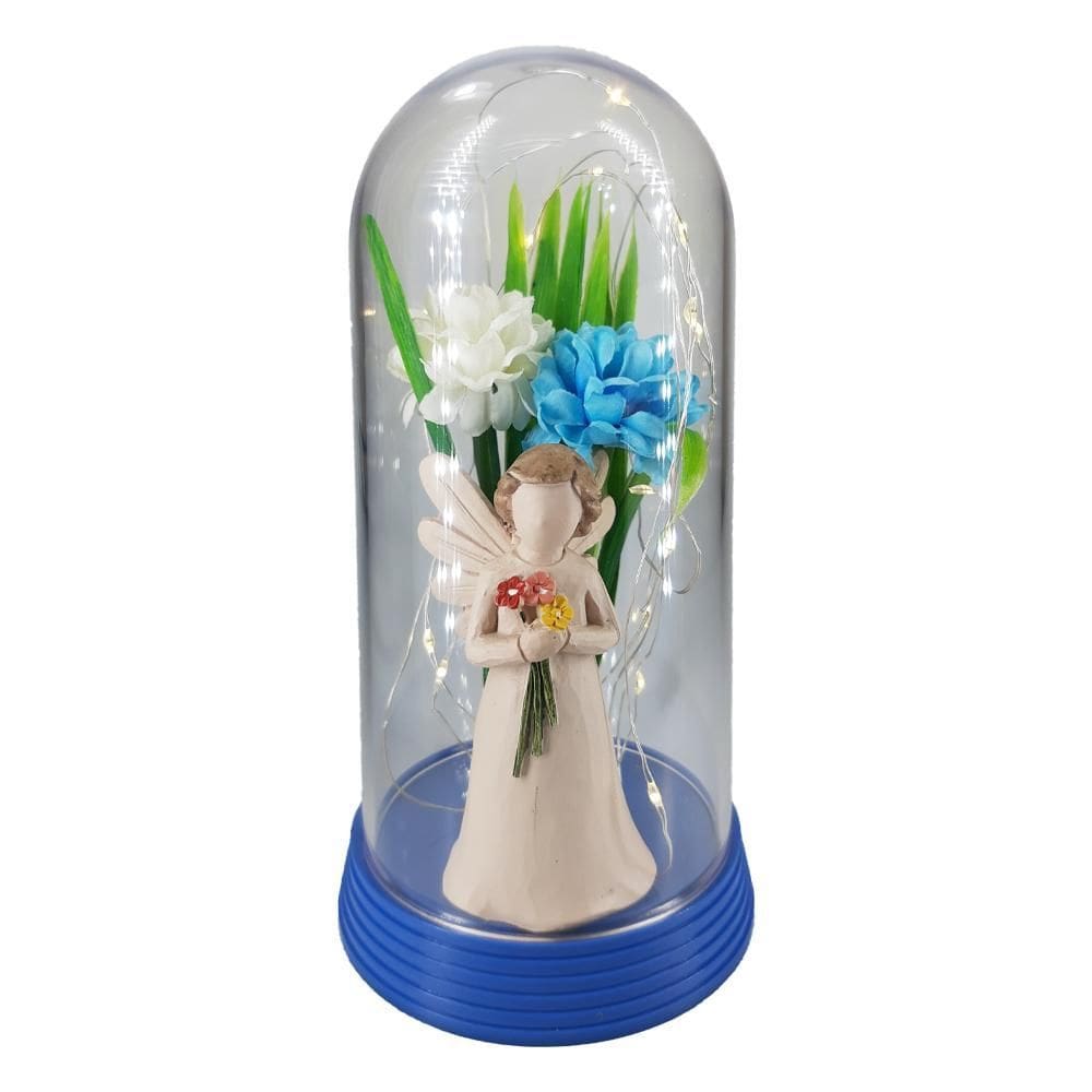 Luminária Anjo Encantado Presente Dia Das Crianças Azul