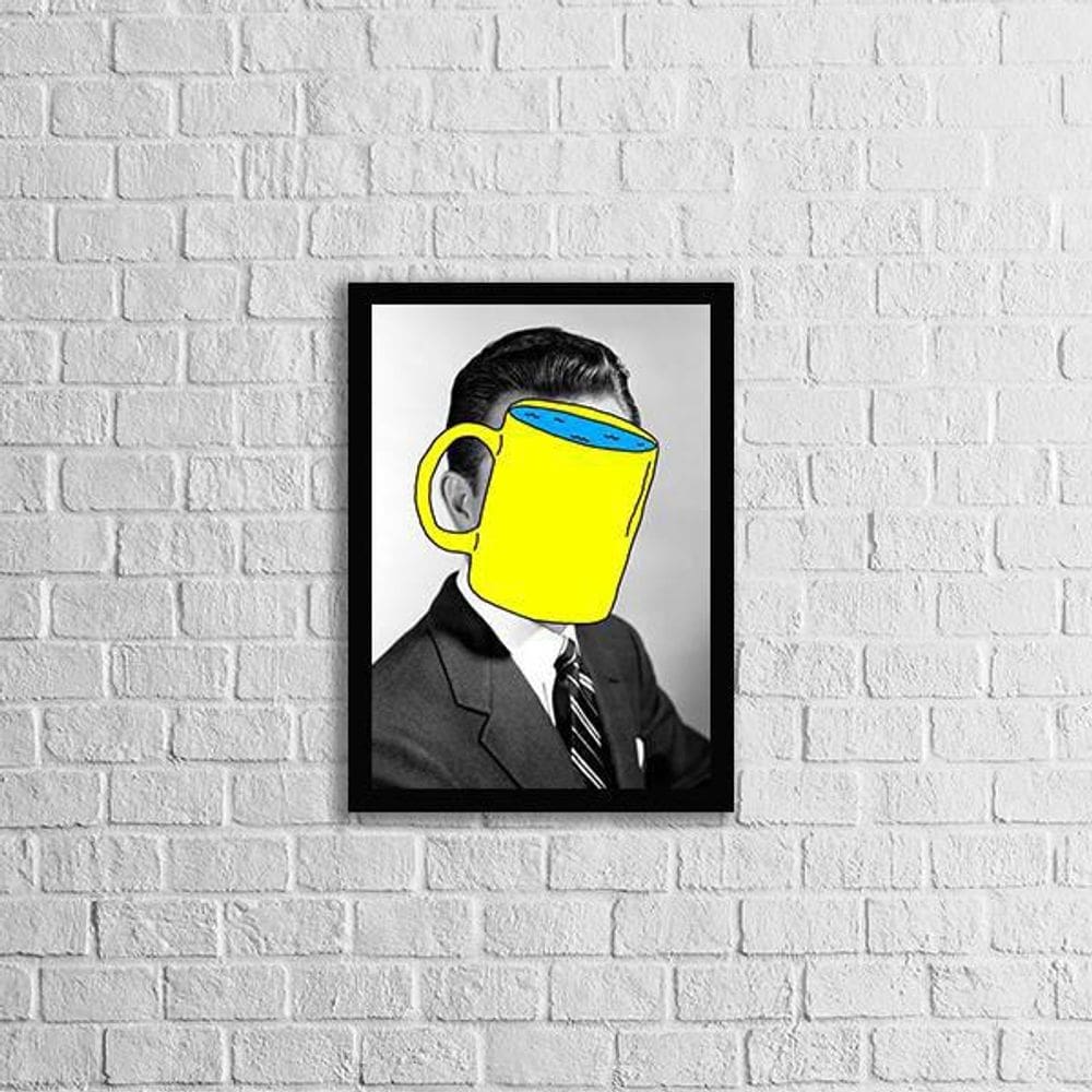 Quadro Só Penso Em Café 24X18Cm