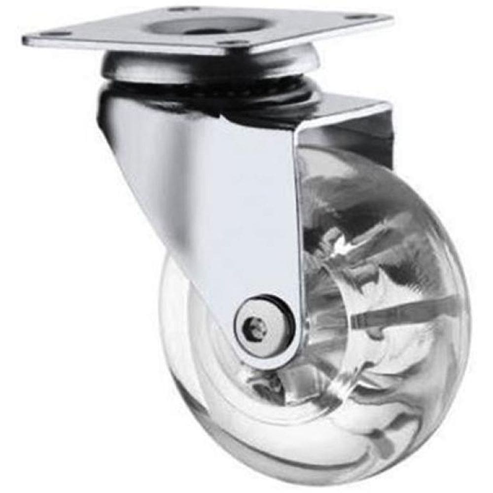 Rodizio Giratório Cromado Para Móveis Roda Gel Glapc 210