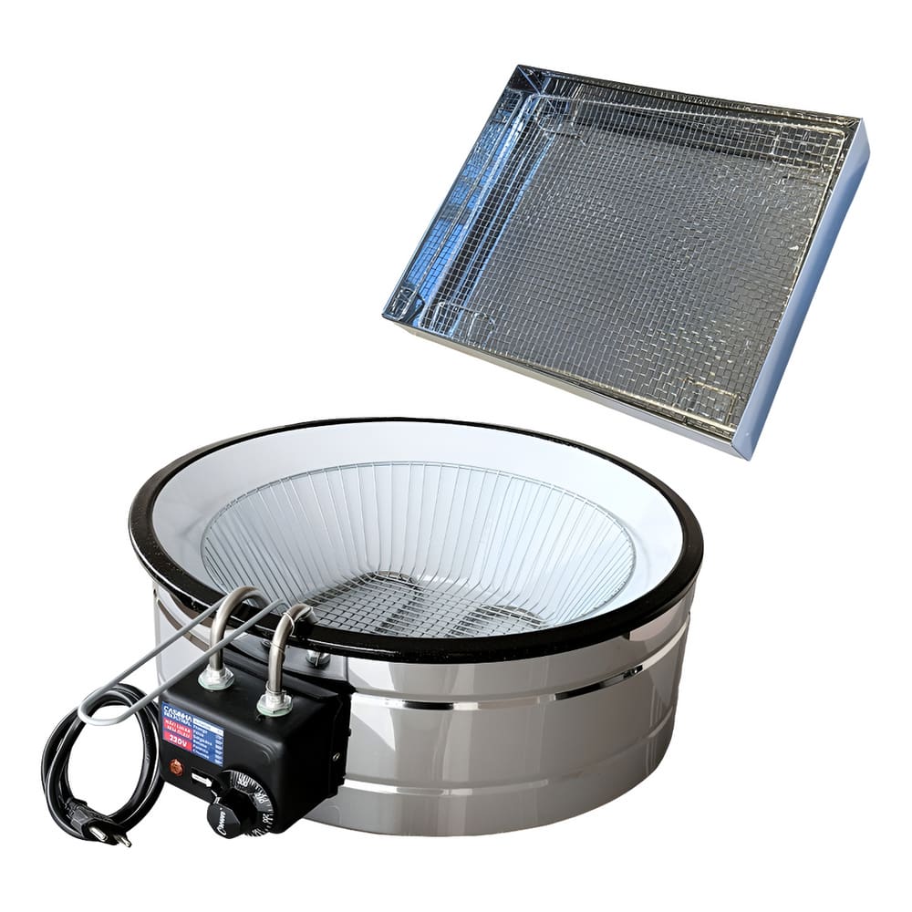 Fritadeira Elétrica Industrial Tacho 10L Esmaltado Com Escorredor M 220V