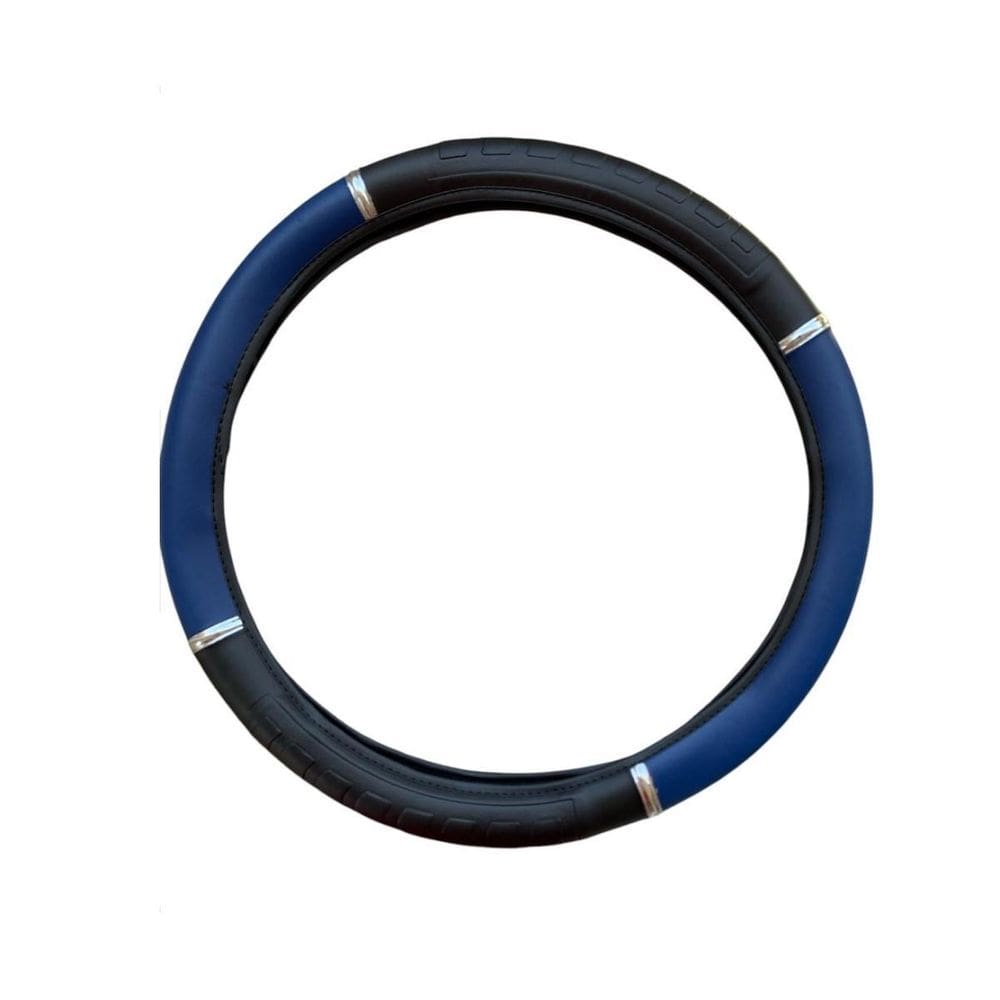 Capa Volante Universal 2 Cores Com Anel Cromado Preto/ Azul