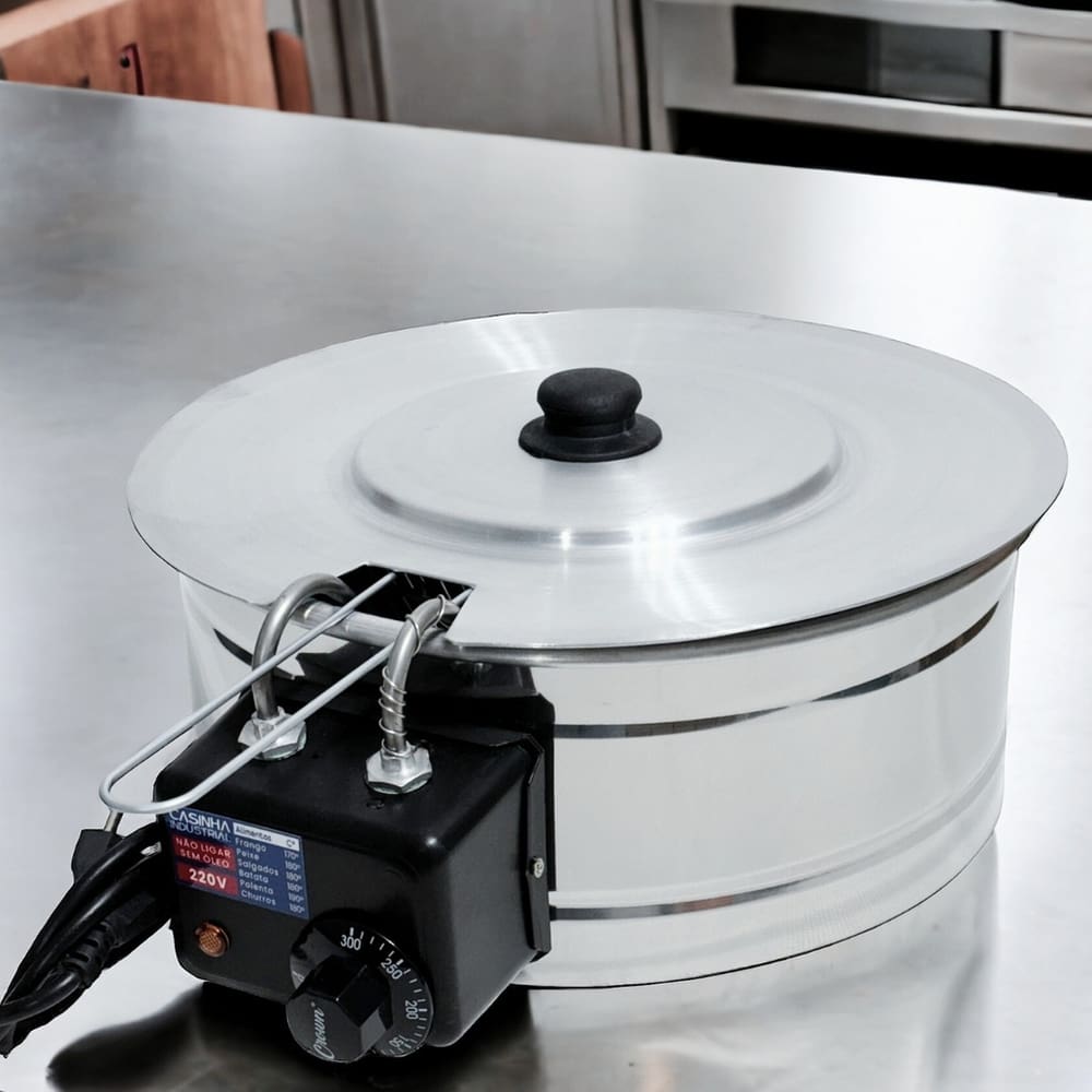 Fritadeira Elétrica Industrial Tacho 5L Com Tampa 220V
