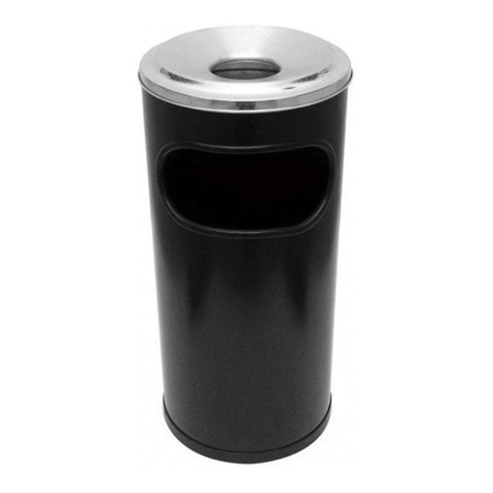 Lixeira Cinzeiro 22L Em Plastico Aro Alumínio Bituqueira