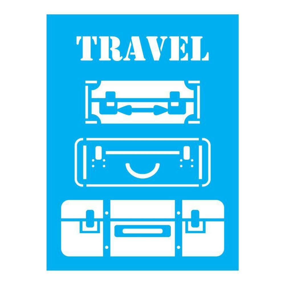 Stencil Tamako Malas Viagem Travel - 15X20Cm - Ref 914