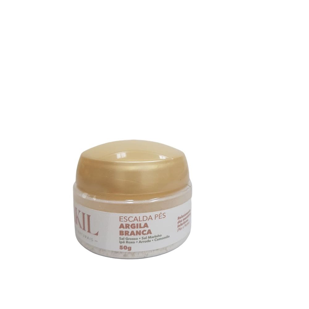 Escalda Pés Argila Branca 50 G
