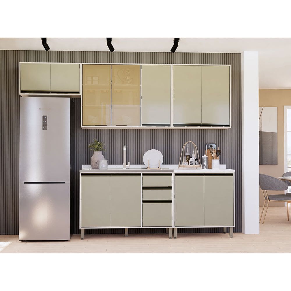 Cozinha Modulada Compacta 5 Pecas sem Tampo Linea Luciane Moveis