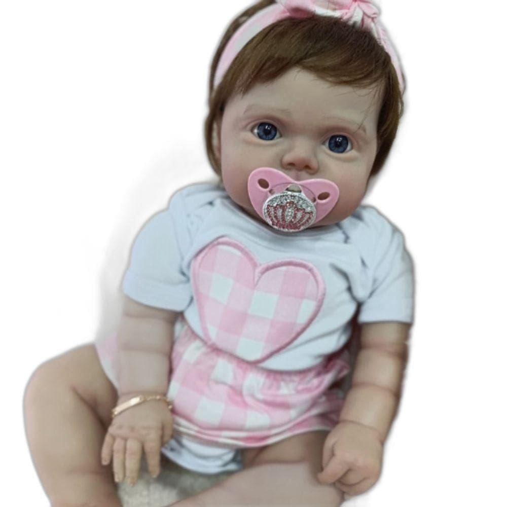 Bebê Reborn Menina, Olhos Abertos, Fofinha E Realista.