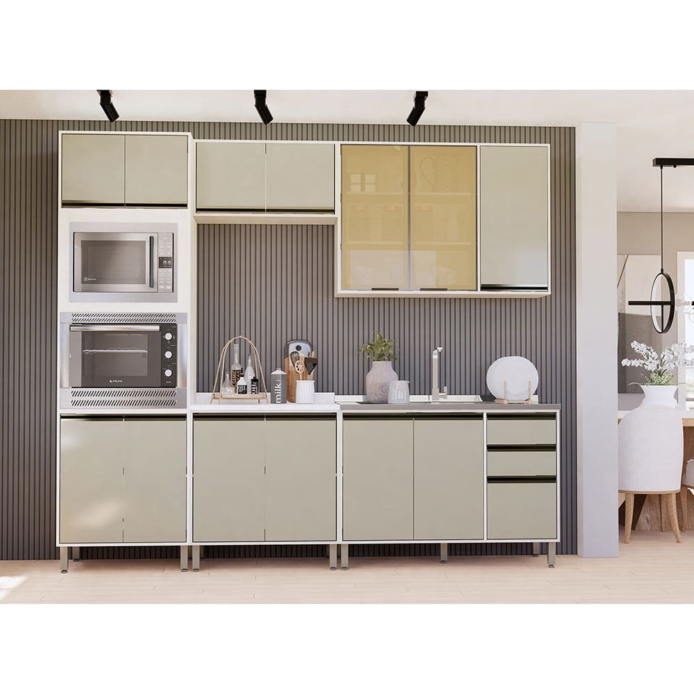 Cozinha Modulada Compacta 5 Pecas sem Tampo Linea Luciane Moveis