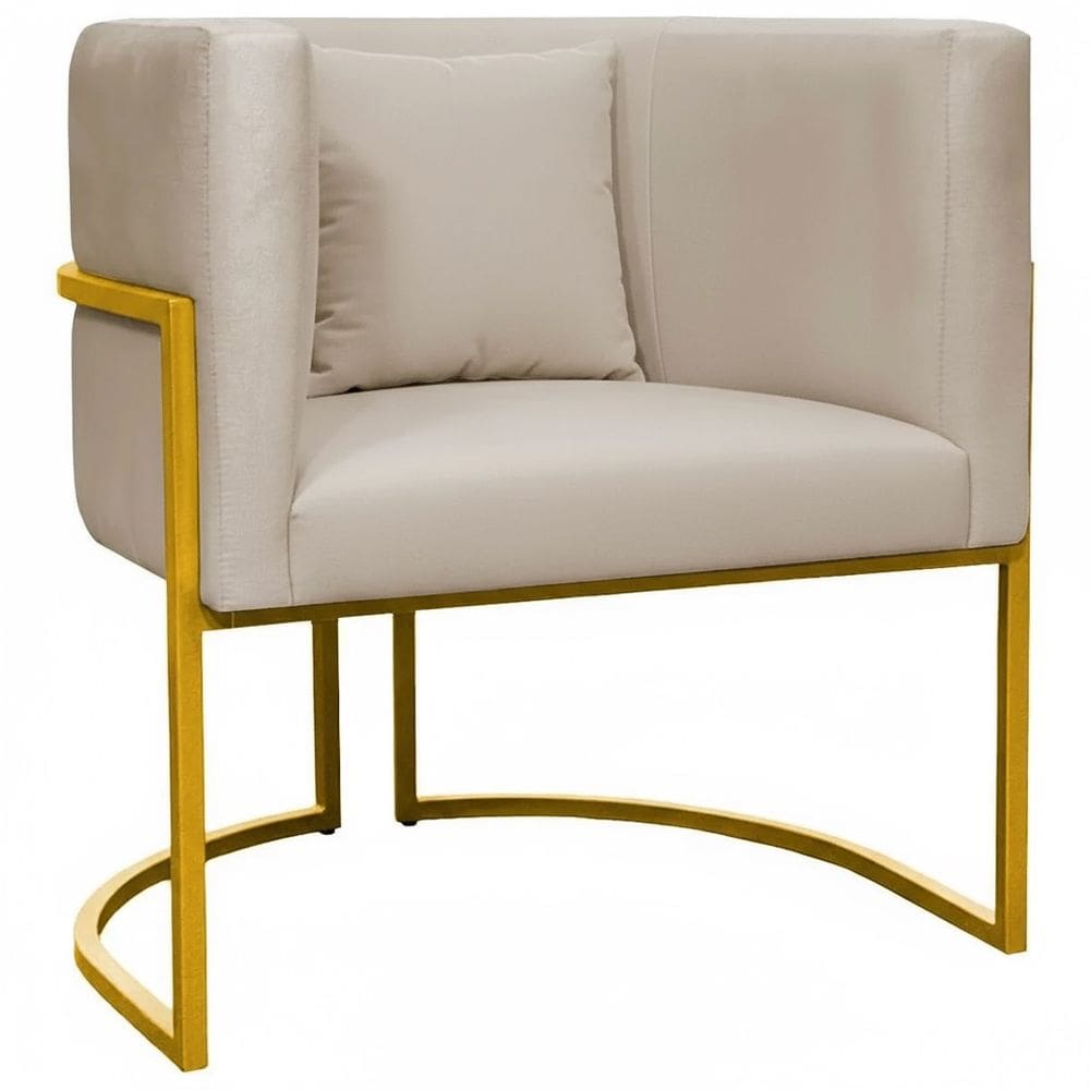 Poltrona / Cadeira Luna Base Metalica SMF DECOR