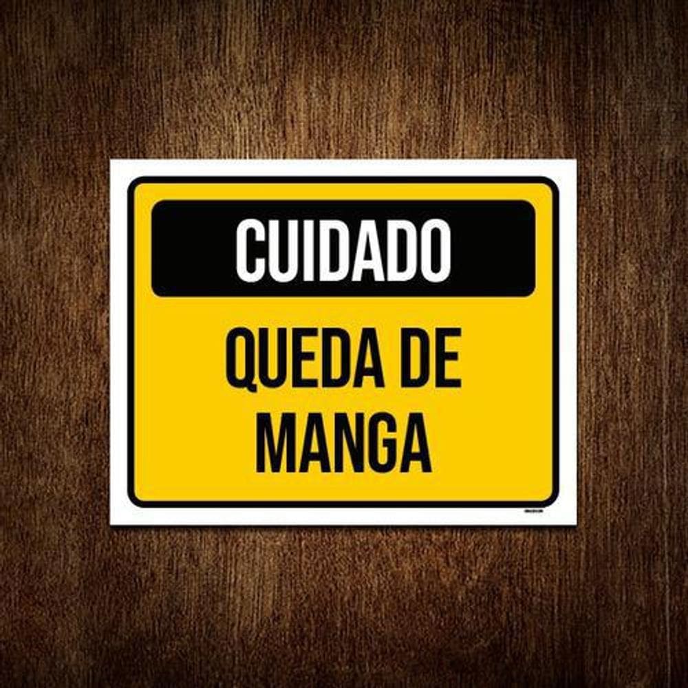 Kit 5 Placas Cuidado Quedra De Manga