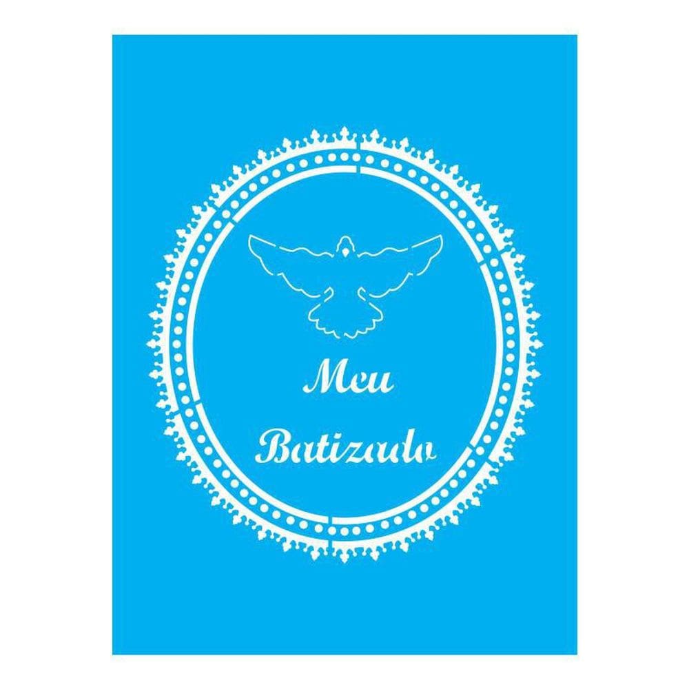 Stencil Tamako Meu Batizado - 15X20Cm - Ref A3328