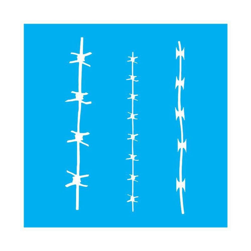 Stencil Tamako Arame Farpado - 30X30Cm - Ref 9702