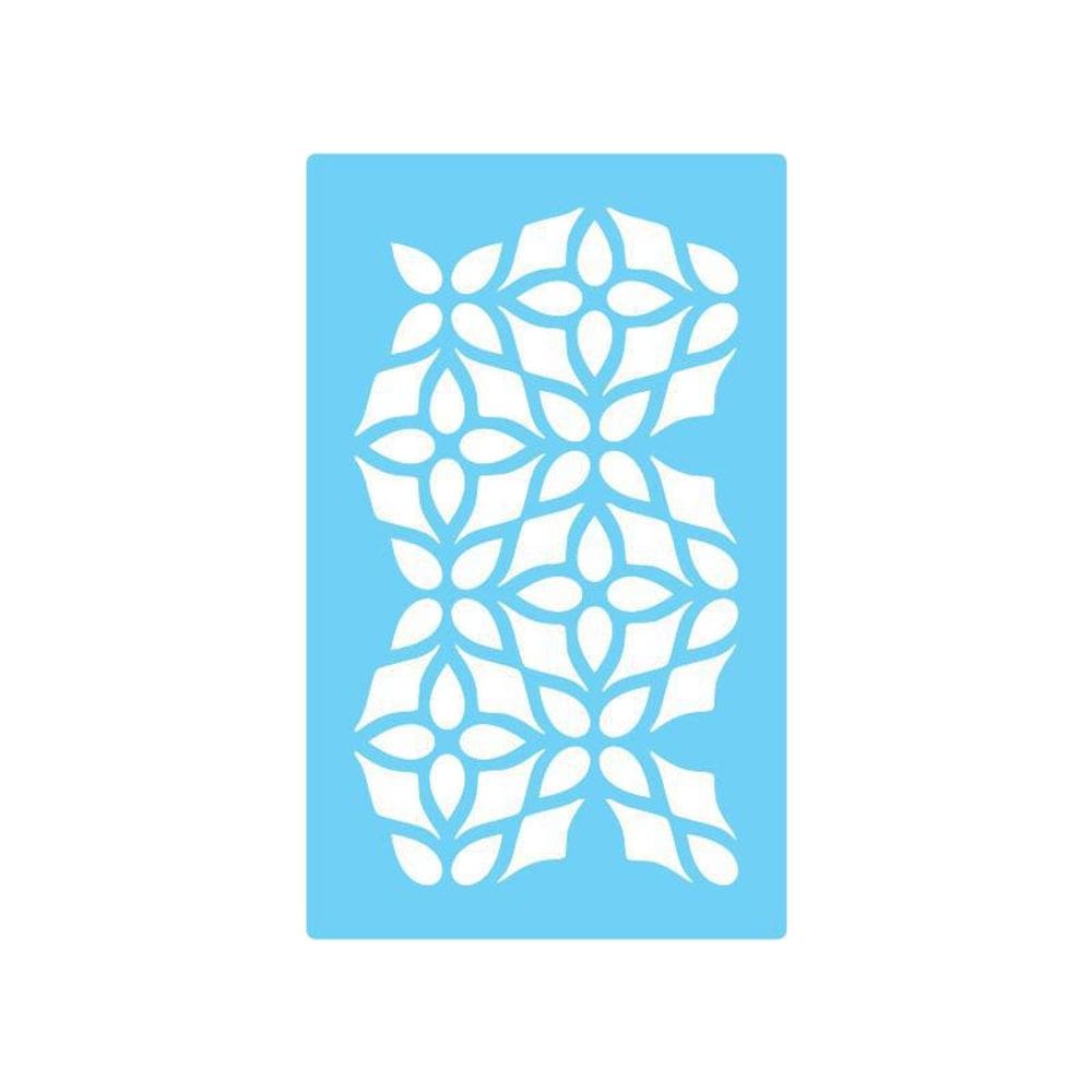 Stencil De Parede Tamako Ladrilhos - 55 X 90Cm - Ref 211