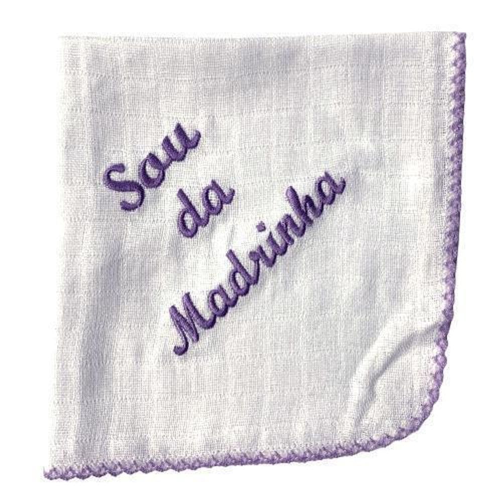 1Pç Fralda De Boca Frase Sou Da Madrinha Feminino Babete