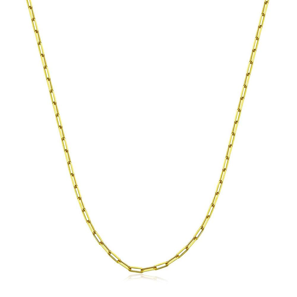 Corrente Cordão Cadeado Longa 60cm Ouro 18k 750 Masculina