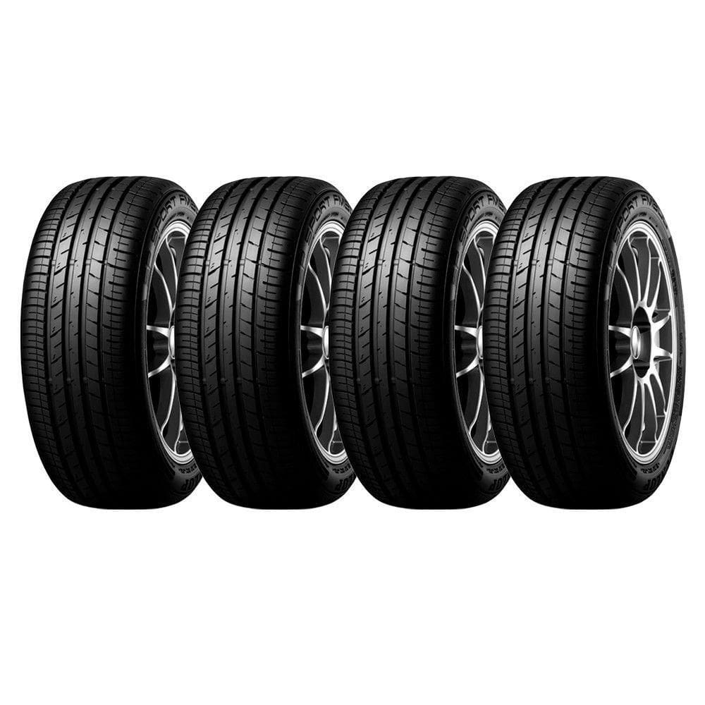 Kit 4 Pneus Dunlop 195/60r15 Sport Fm800 Preto