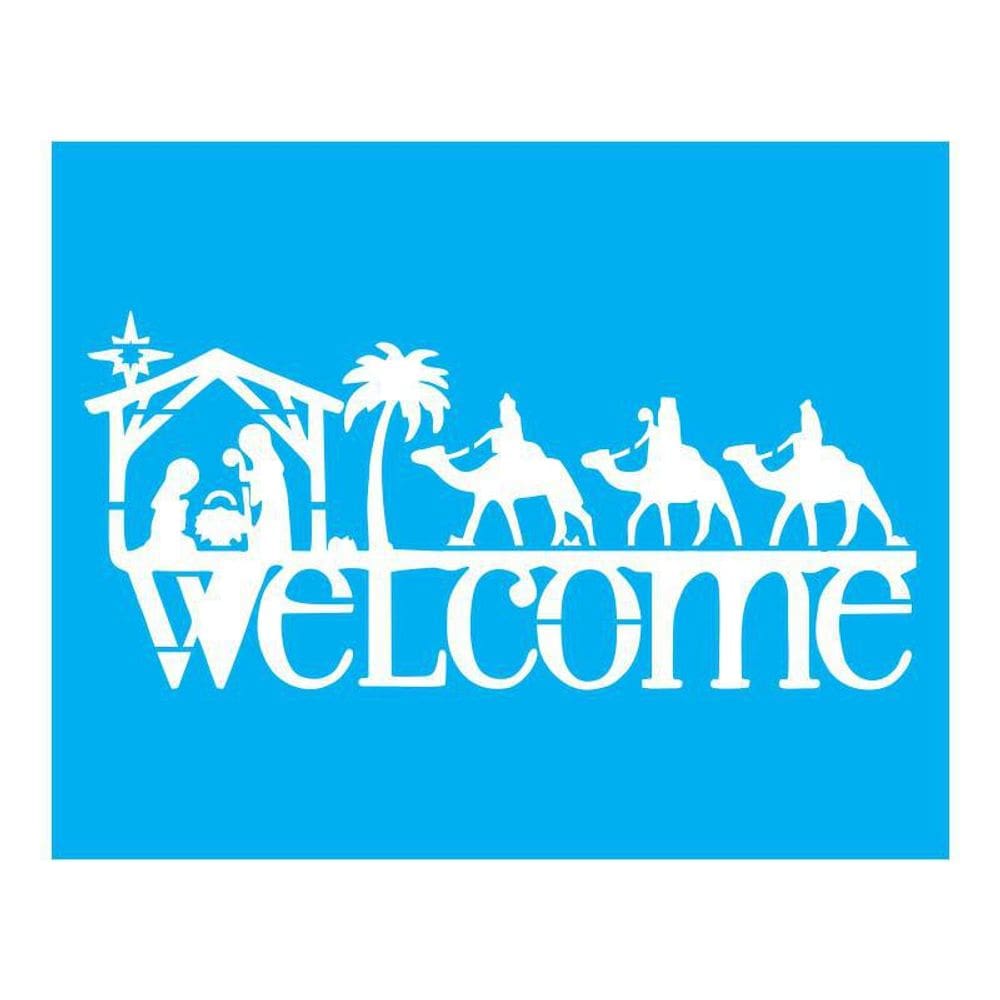 Stencil Tamako Welcome Presépio - 20X25Cm - Ref B116