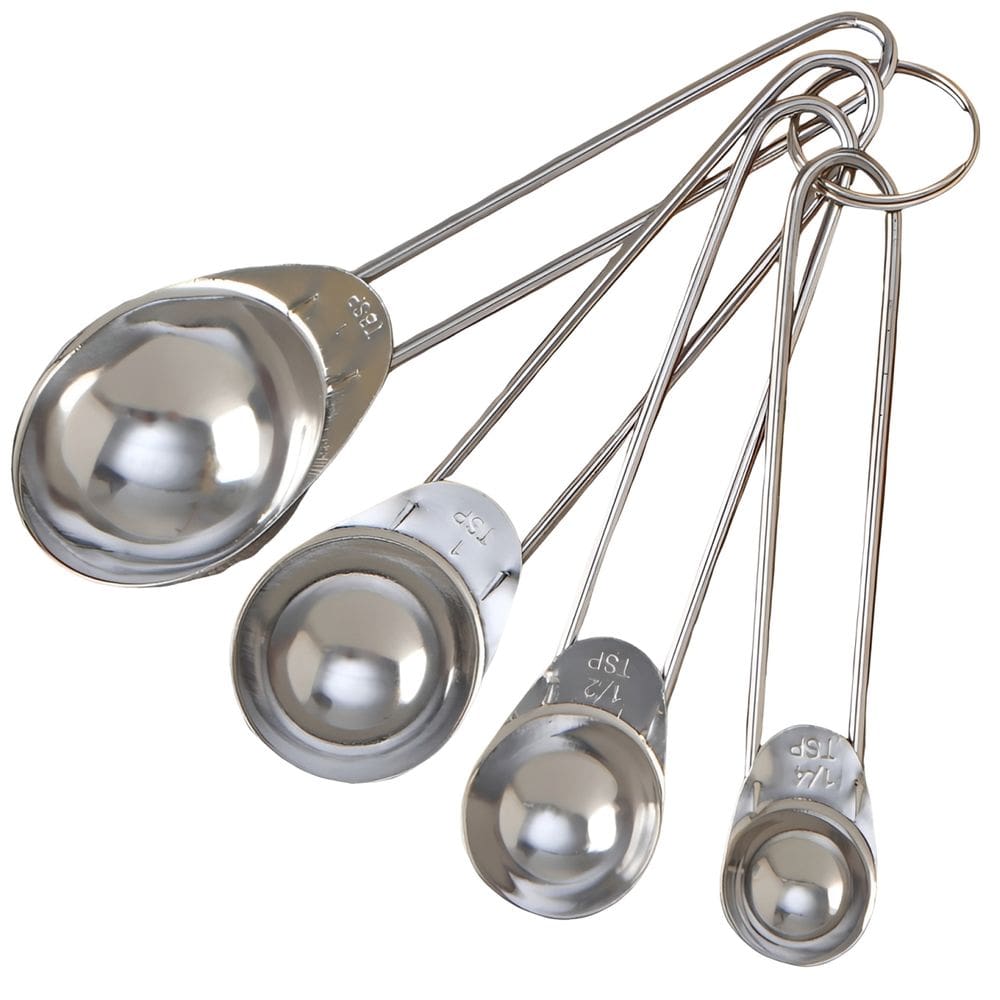 Conjunto 4 Colheres Medidoras de Inox para Receitas