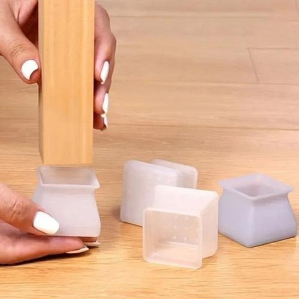 Proteção Pé De Moveis Escrivaninha Cadeira Quadrado Kit 16