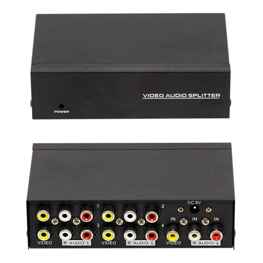 Distribuidor Av Splitter De Audio E Video 1X4 Canal Entrada
