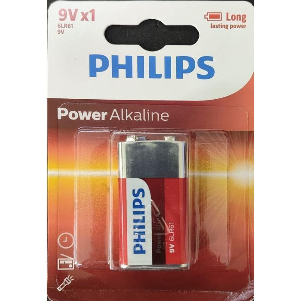 Bateria 9V Philips Encartelada