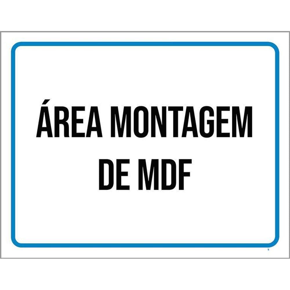 Kit 3 Placas Ambiente - Área Montagem De Mdf
