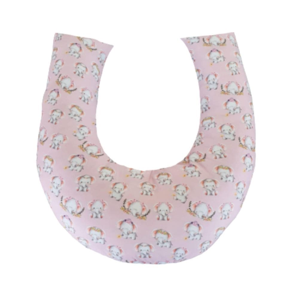 Almofada Amamentação Para Bebê Menina Elefantinha Rosa
