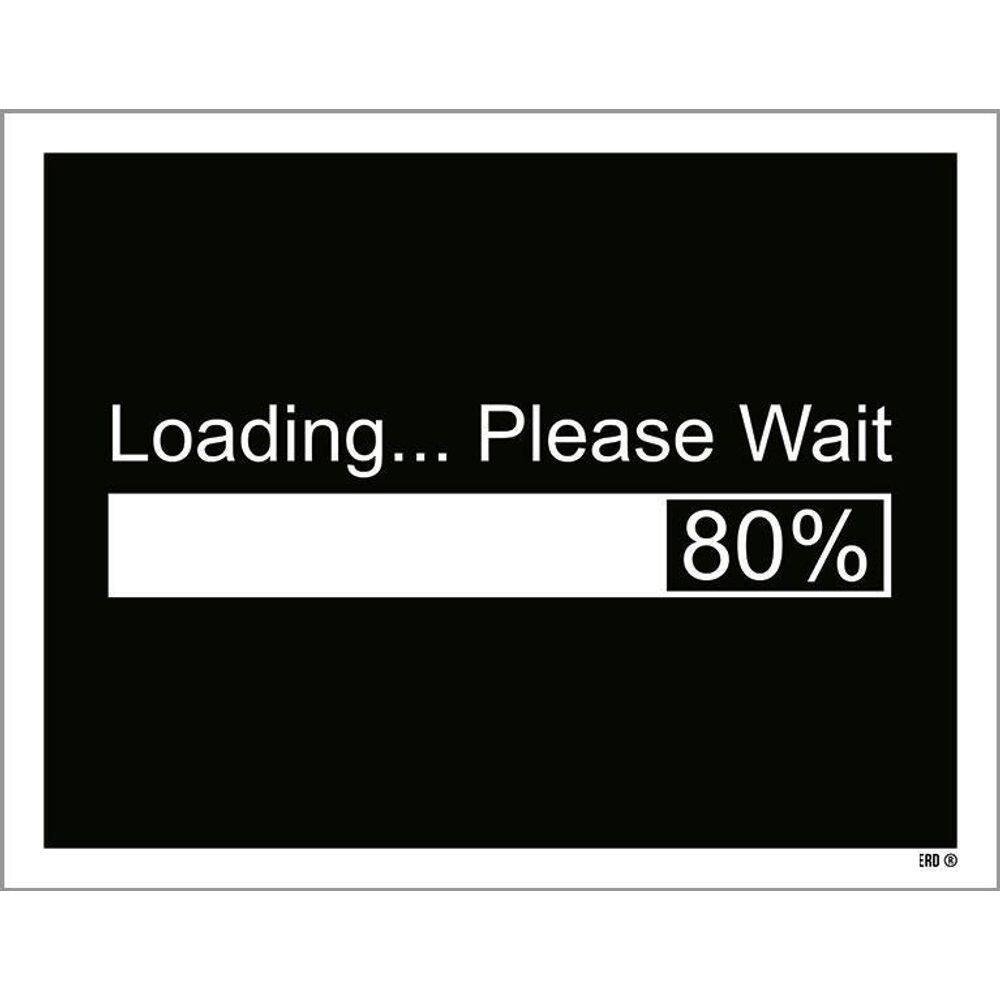 Kit 3 Placas Decorativa - Loading Please Wait
