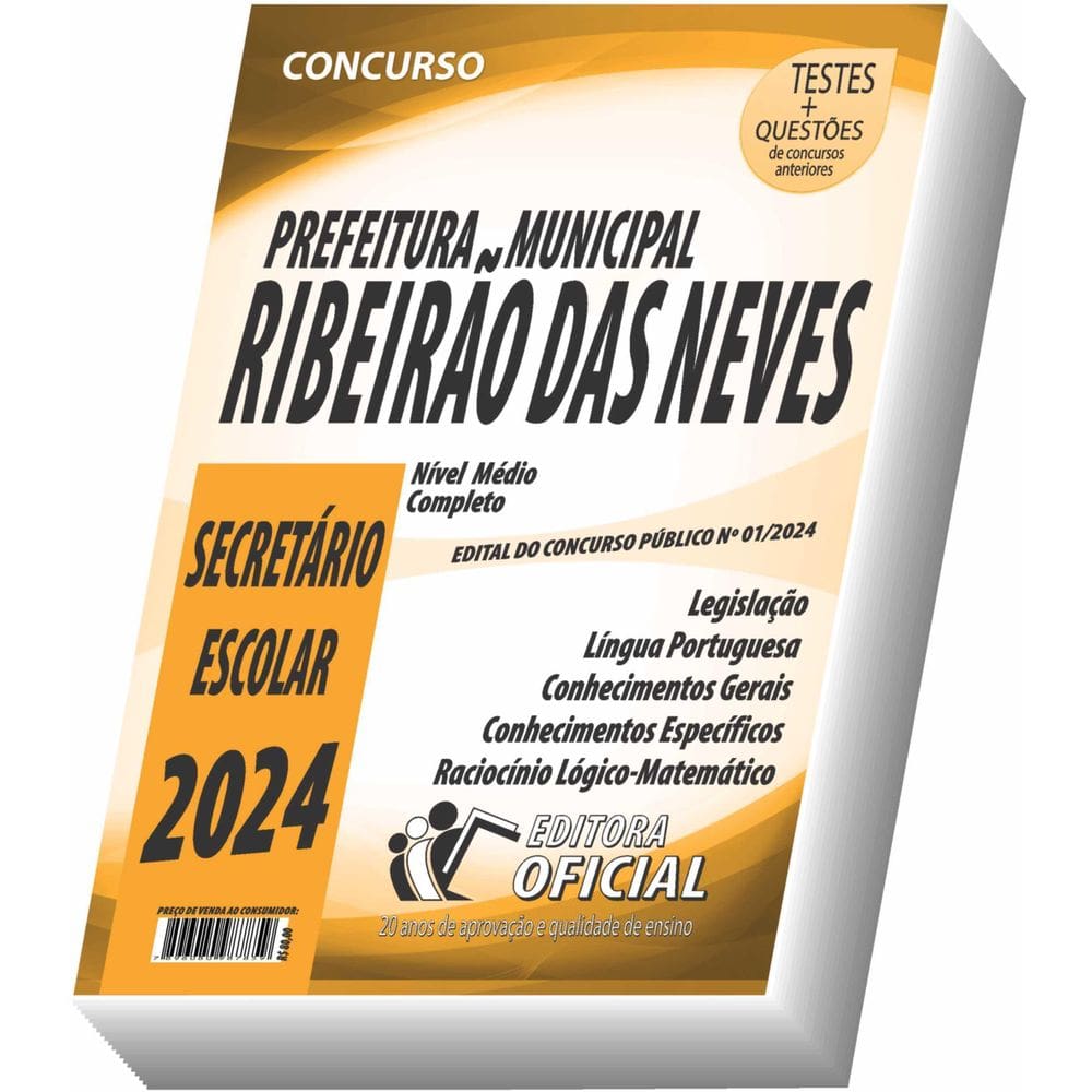 Apostila Ribeirão Das Neves - Mg - Secretário Escolar