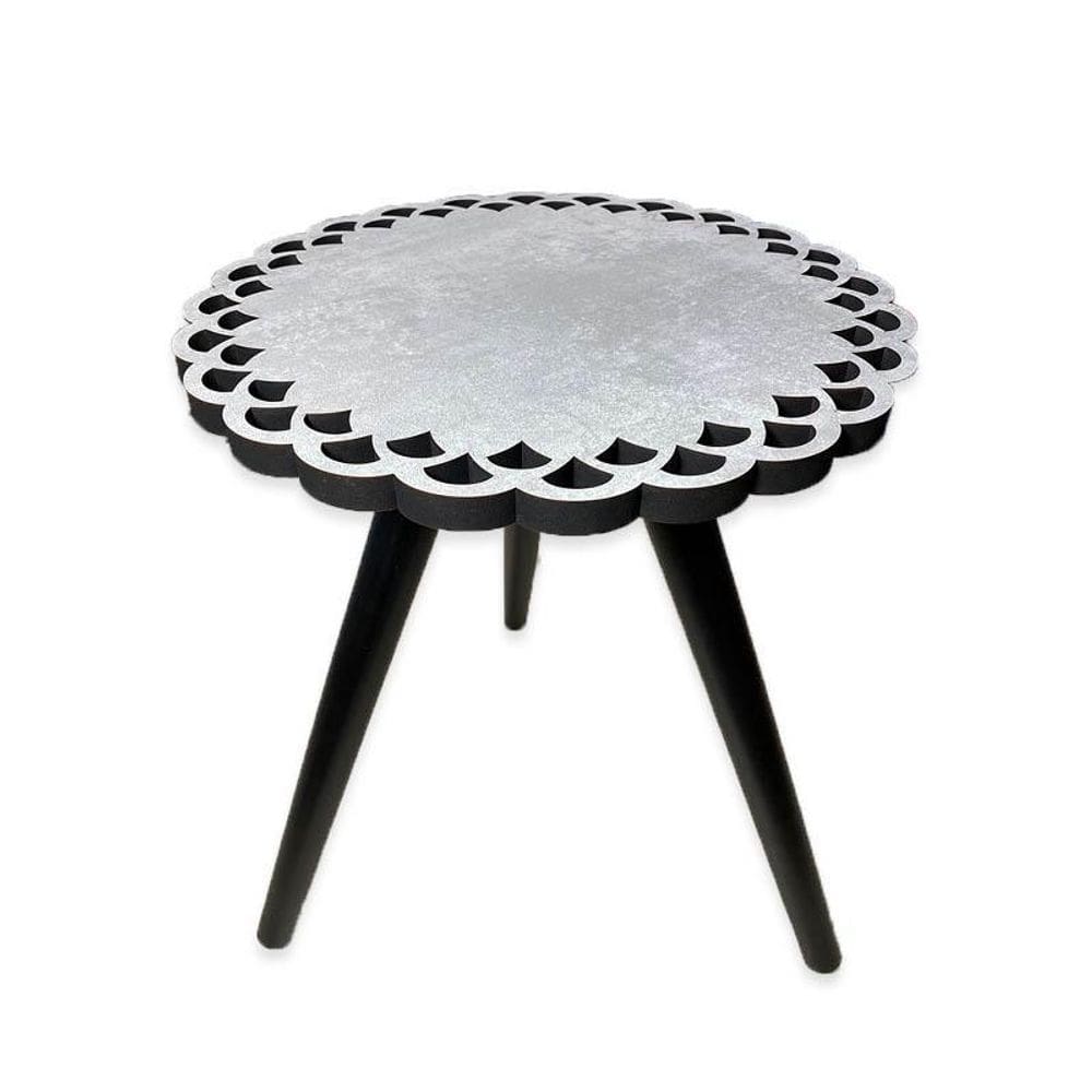 Mesa De Canto Apoio Grande Decor Tamako - Ref 02 Concreto