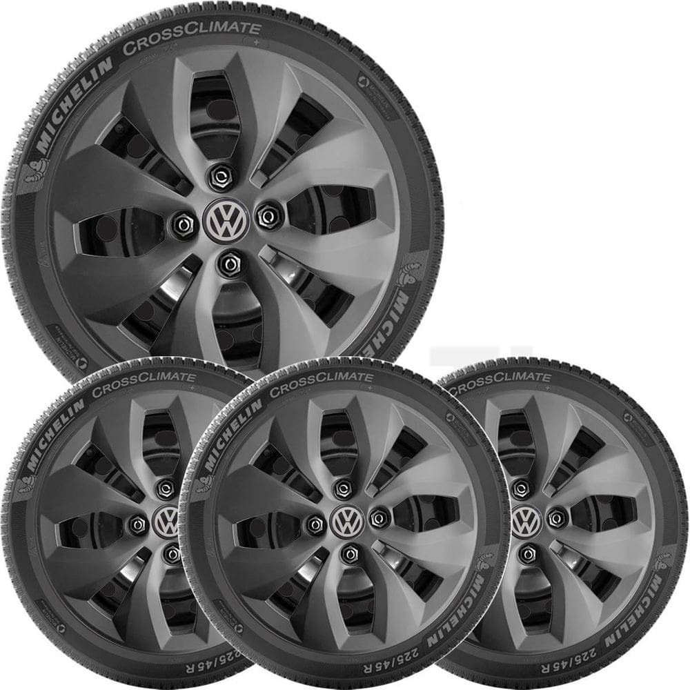 4X Calota Vw Gol Voyage Up 2012 A 2018 Aro 14 Grafite 241Cb