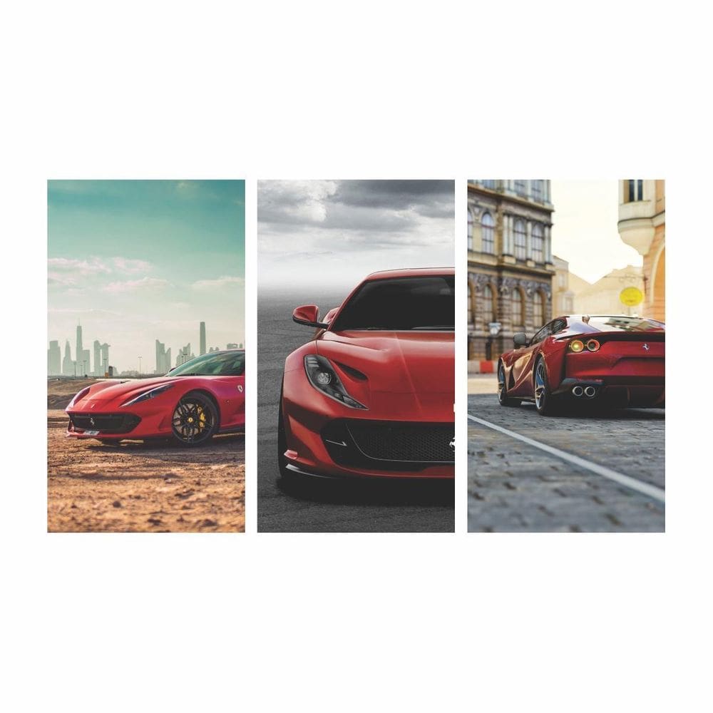 Quadro Decorativo Carro Corrida Vermelho Ferrari Quarto Sala