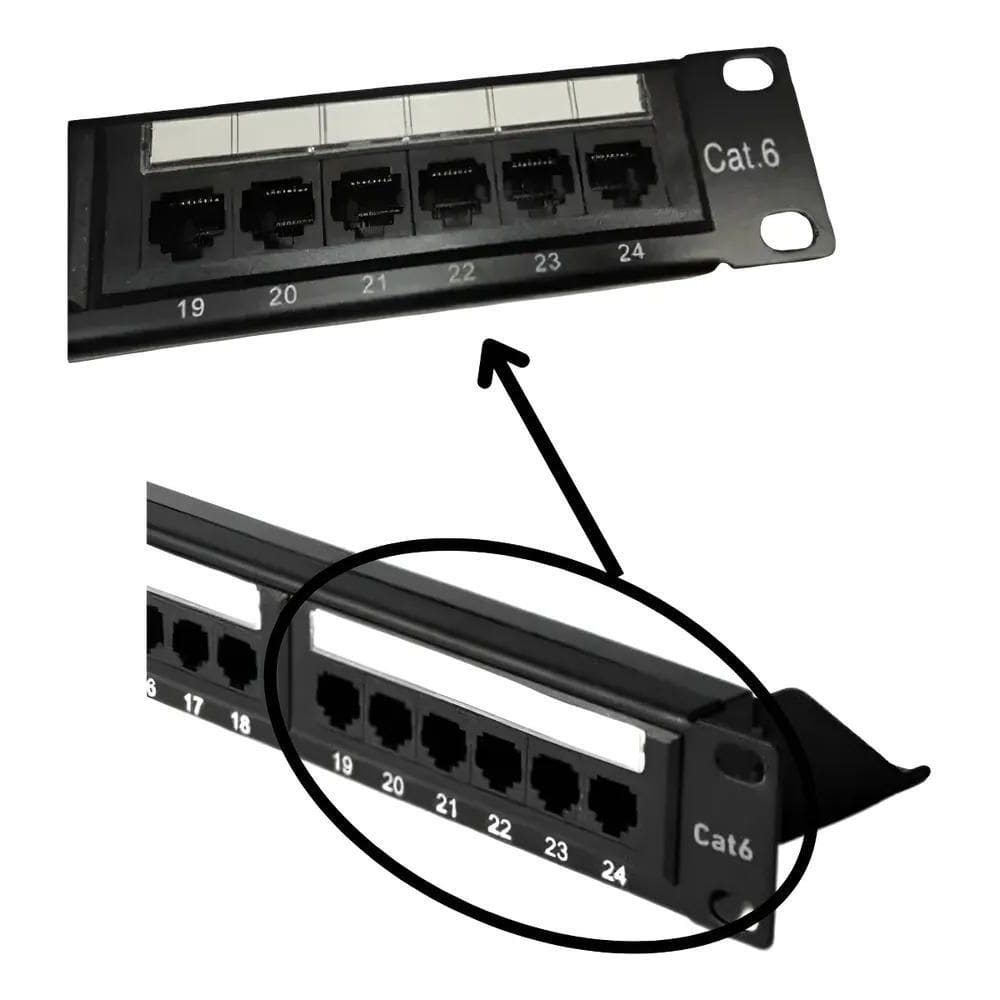 Patch Panel Cat6 Rj45 24Portas Certifica Fluke Rede