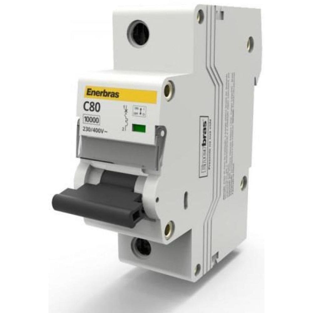 Disjuntor Monopolar Curva C 80A Din - Enerbras