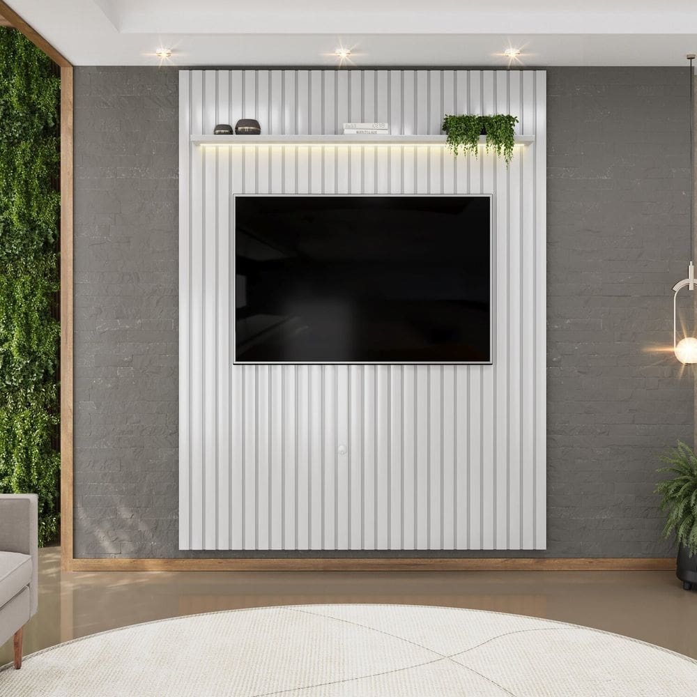 Painel para Tv até 65 Polegadas Ripado com LED 183cm Trento Bali