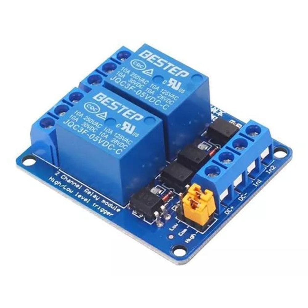 Módulo Rele 5V 10A 2 Canais Com Borne Kre
