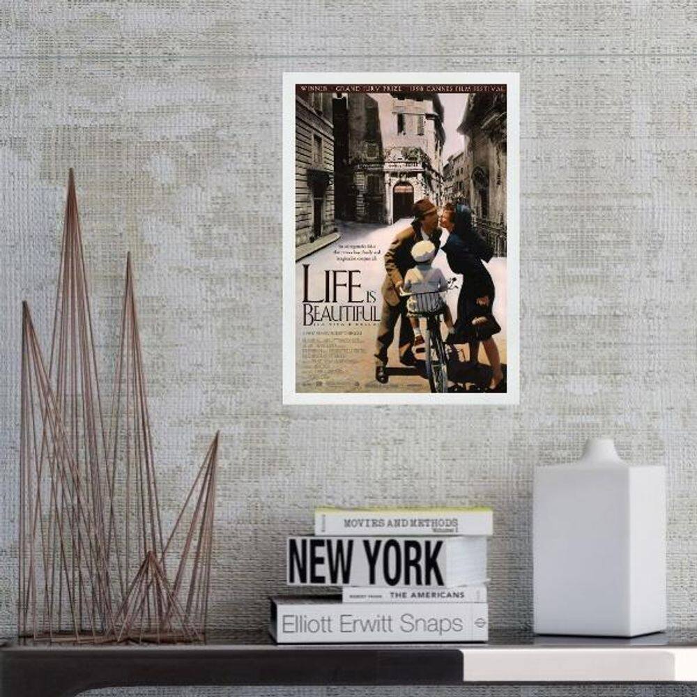 Quadro Poster Filme A Vida É Bela 45X34Cm - Com Vidro