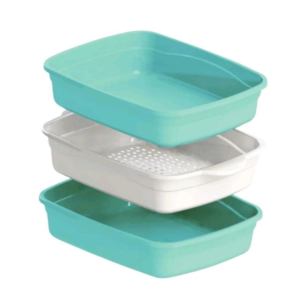 Caixa Higiênica Cat Clean Para Gatos Com 3 Peças Tiffany