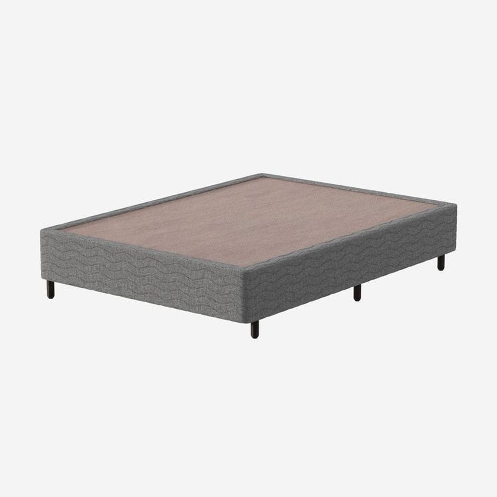 Base Box Casal Probel Tela Cinza(138x188x26cm)