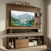 Rack com Painel para TV até 60 Polegadas 180 cm Rustic Cancun Madesa