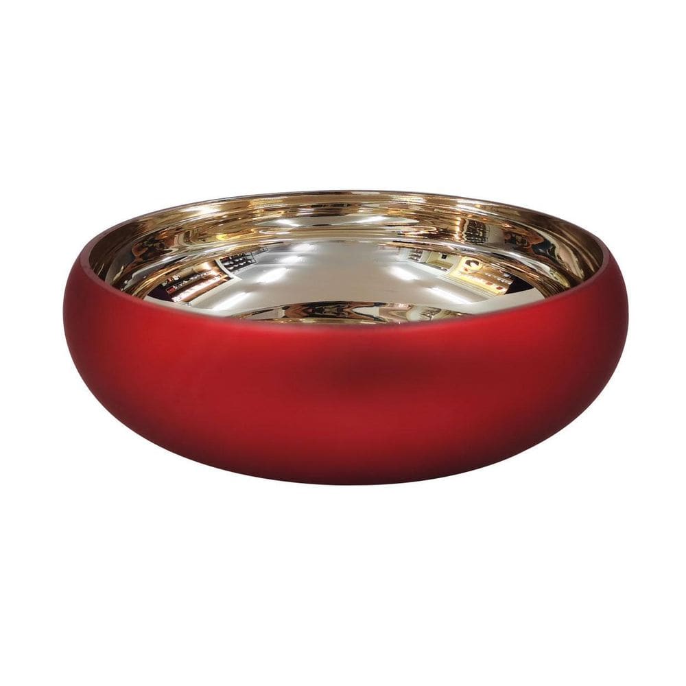 Vaso De Vidro Vermelho Fosco