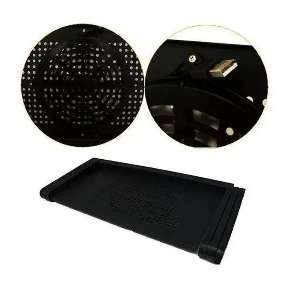 Mesa De Notebook Com Cooler Ventuinha E Suporte De Mouse